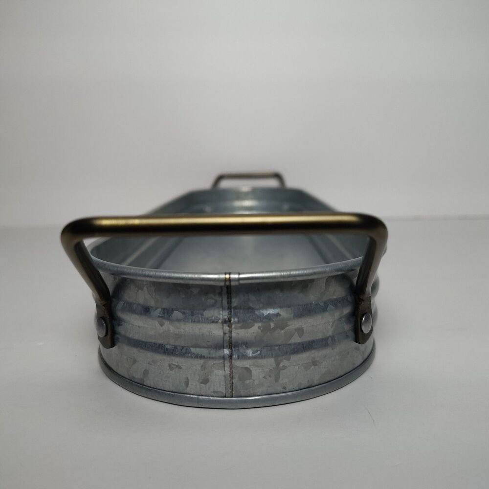 Better Homes And Gardens Galvanized Oval Farmhouse Metal Planter Tub Tray - Picture 7 of 10